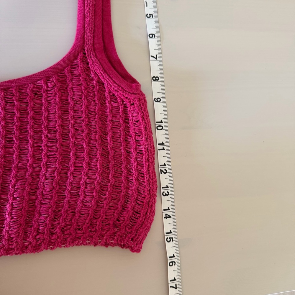 Free People 2 piece Crop Tank and Midi Skirt Sweater set Pink Size XL NWOT - Picture 5 of 12